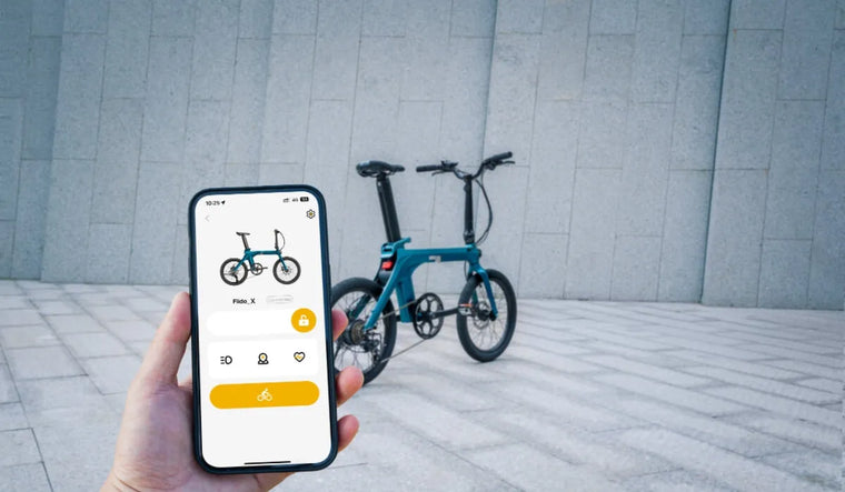 Trying to unlock the electric bike with the Fiido APP