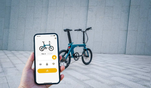 Trying to unlock the electric bike with the Fiido APP