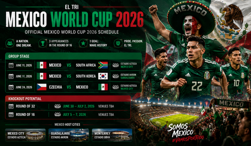 Mexico National Team: 2026 World Cup Match Schedule, Knockout Path & Fan Guide