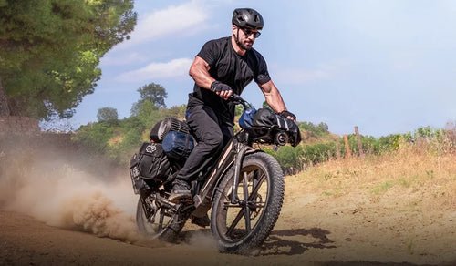 Fiido Titan 4-piston brakes on an off-road trail