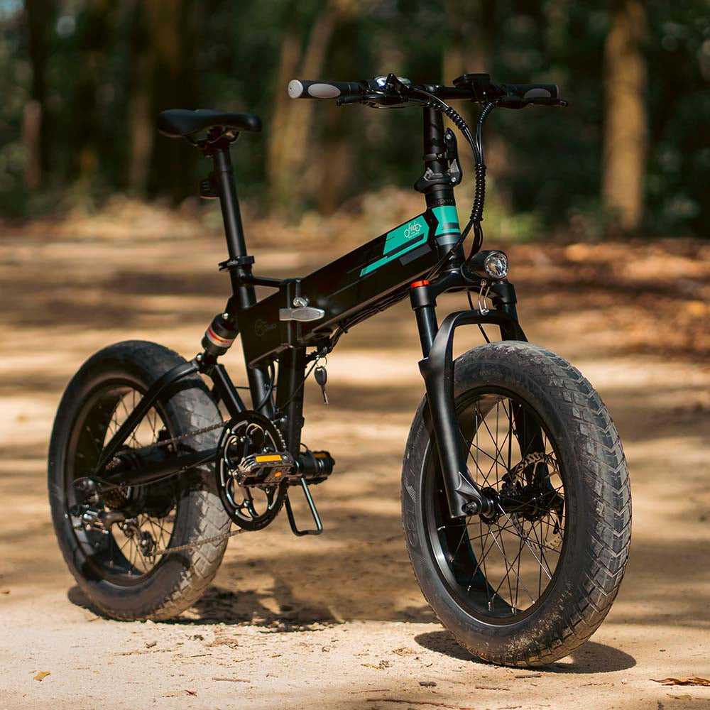 Fiido M1 Pro - Fat Tire Folding Electric Bikes in the Woods Front View