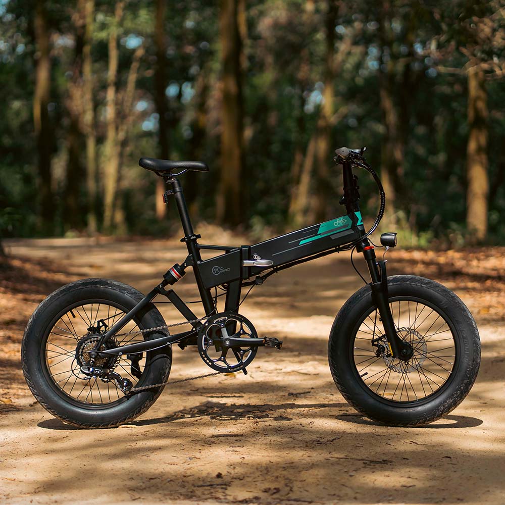 Fiido M1 Pro - Fat Tire Folding Electric Bikes in the Woods Side View